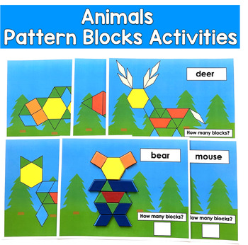 Pattern Blocks Activities | Animals Morning Tubs Fine Motor | OT SPED Autism