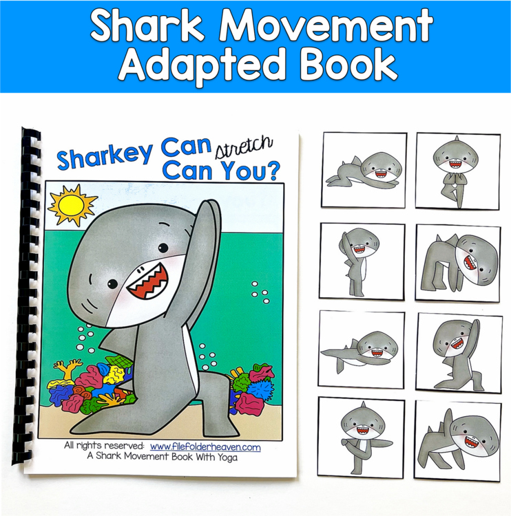 Shark Movement Adapted Book | Brain Breaks Gross Motor | SPED Autism OT PreK