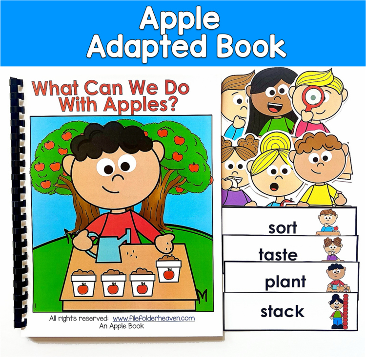 Apples Adapted Book | Verbs Inferencing | Core Words What Do | SLP SPED Autism