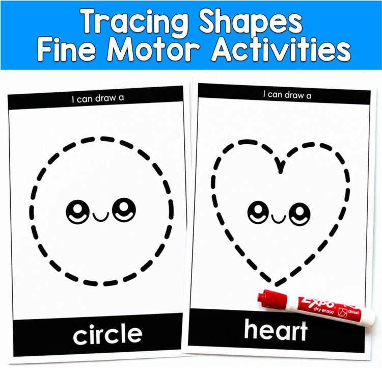 Tracing Shapes Fine Motor | Pre-Writing Centers Morning Tubs | PreK OT SPED