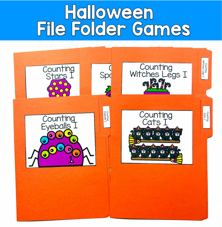 Halloween File Folder Games Counting | Number Recognition Math | SPED Autism K