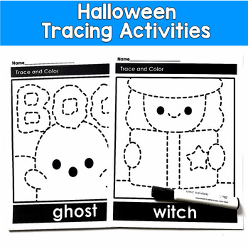 Halloween Tracing Activities | Fine Motor Pre-Writing | PreK OT SPED Autism