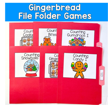 Gingerbread File Folder Games For Basic Counting Skills