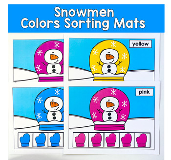 Snowmen Colors Sorting Activities