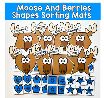 Moose And Berries Shapes Sorting Acivities