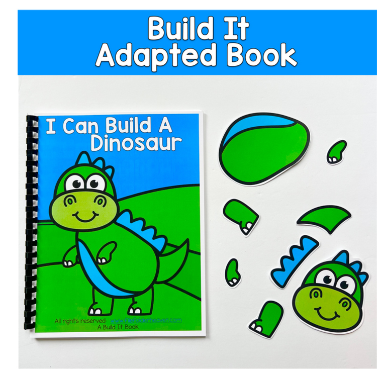 Build It Adapted Book For Following Directions: I Can Build A Dinosaur