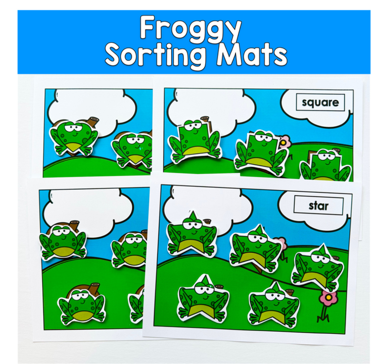 Froggy Shapes Sorting Mats