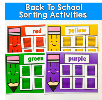 Back To School Color Sorting Mats For Identifying Colors And Sorting Skills