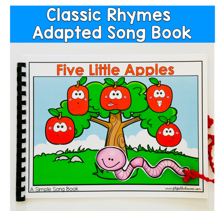 Five Little Apples Adapted Song Book For Circle Time In Special Education