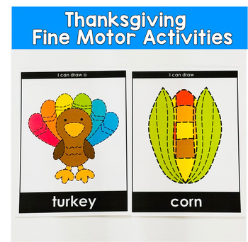 Thanksgiving Tracing Activities, Fine Motor Activities For Centers
