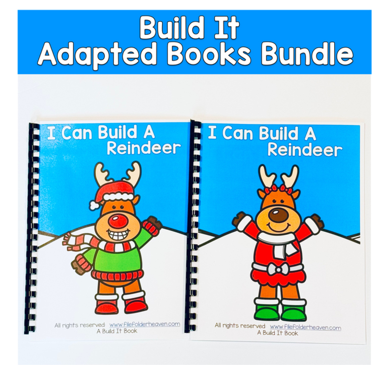 Build It Adapted Book Mini-Bundle:  Reindeer Theme