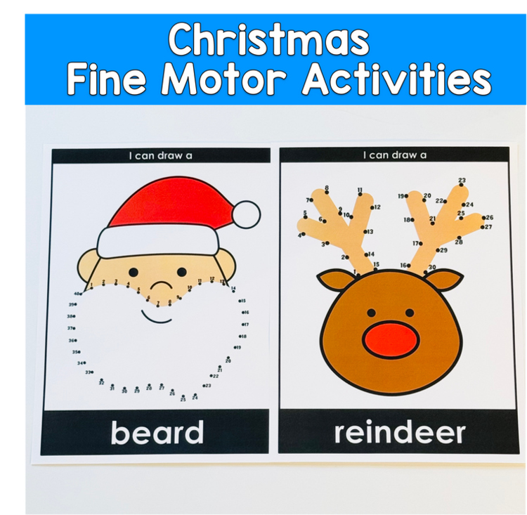 Christmas Dot To Dot Activities, Christmas Fine Motor Activities For Centers