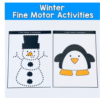 Winter Push Pin Activities, Push Pin Art For Fine Motor Centers