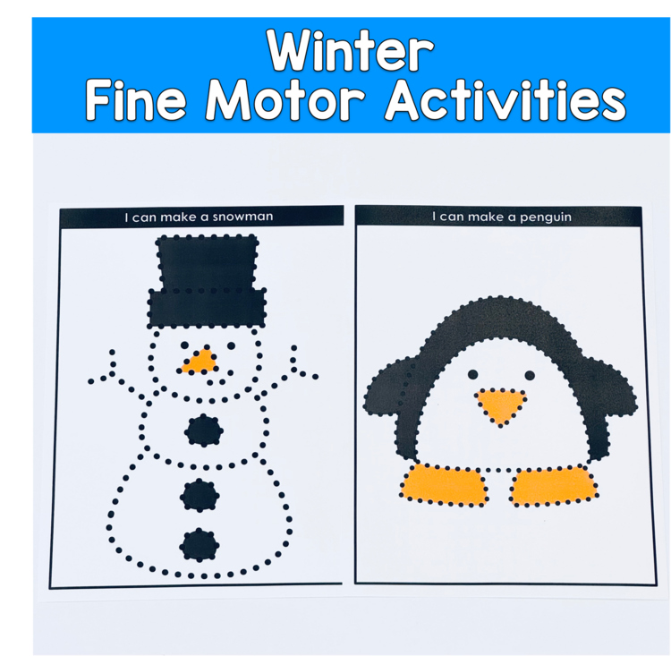 Winter Push Pin Activities, Push Pin Art For Fine Motor Centers