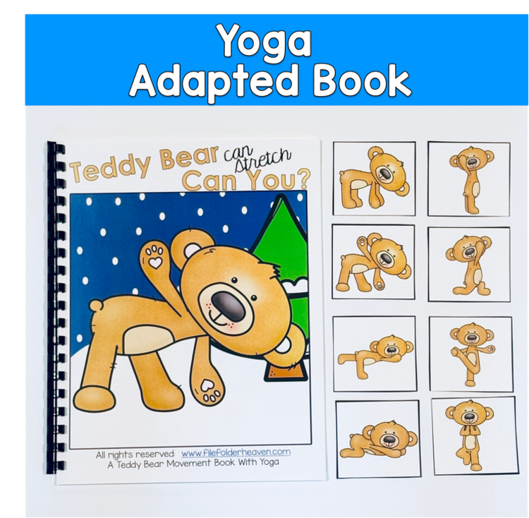 Teddy Bear Yoga Adapted Book | Movement & Imitation | Gross Motor Special Ed