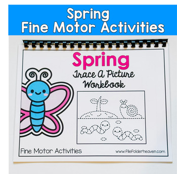 Spring Tracing Workbook And Worksheets, Spring Fine Motor Activities