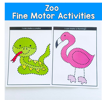 Zoo Push Pin Activities:  Push Pin Art For Fine Motor Centers