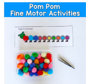 Pom-Pom Fine Motor Activities For Centers And Morning Tubs: BUILD A CATERPILLAR