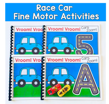 Race Car Fine Motor Activities For Learning Letters, Numbers And Shapes