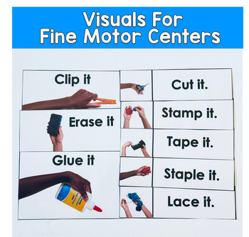 Visuals For Fine Motor Centers