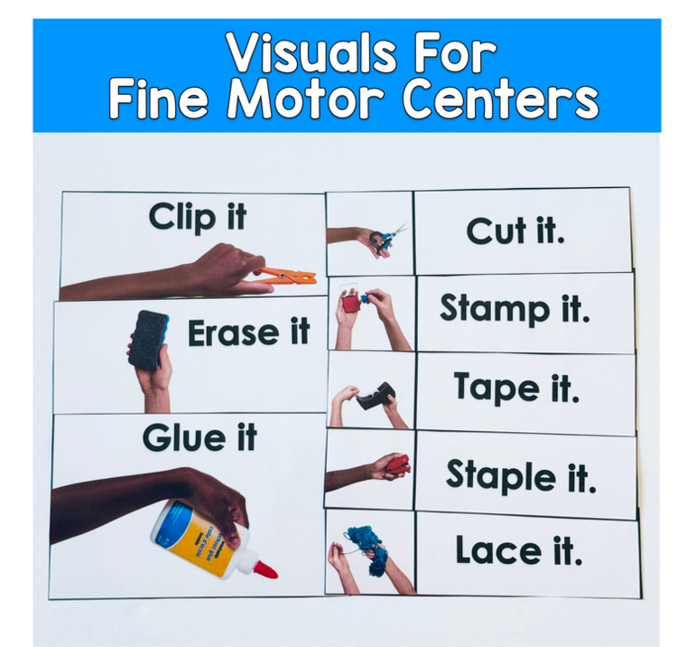 Visuals For Fine Motor Centers