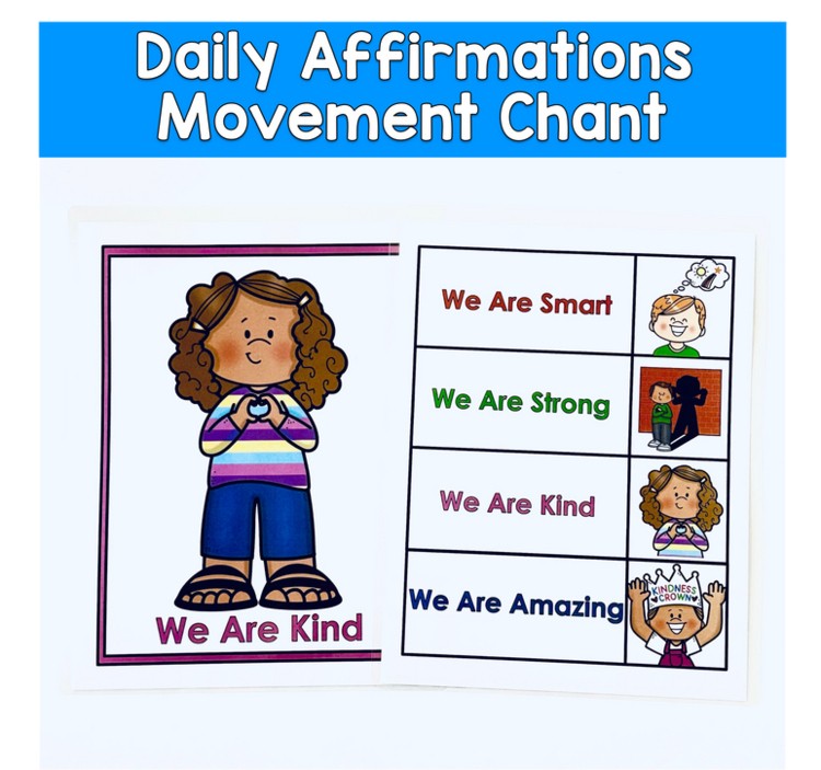 Daily Affirmations Chant | Movement & Visuals | SEL Pre-K Special Ed