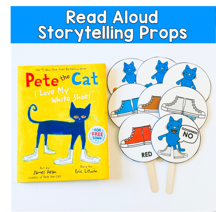 Pete the Cat I Love My White Shoes | Storytelling Props and Visuals for ECSE