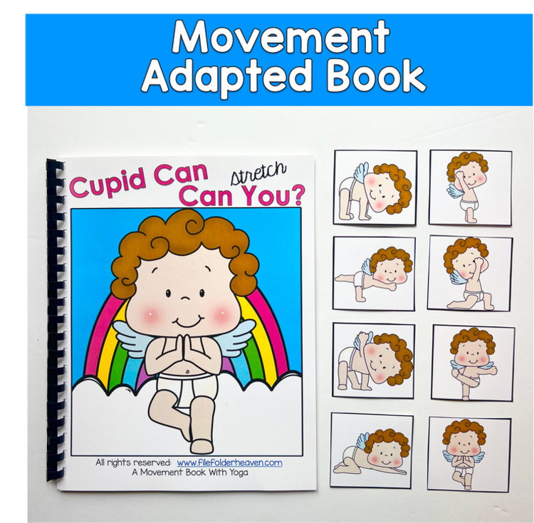 Valentine's Day Yoga Adapted Book | Movement & Imitation | February Gross Motor