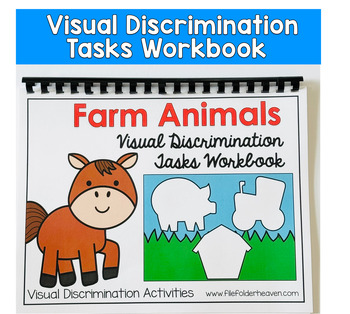 Farm Animals Visual Discrimination Tasks Workbook