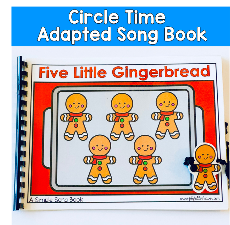 Five Little Gingerbread Counting Adapted Song Book for Circle Time
