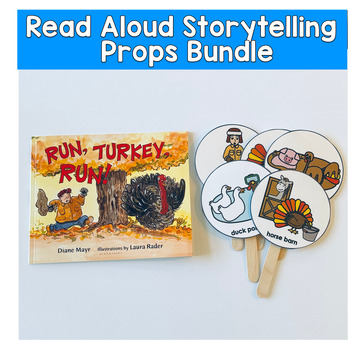 Run, Turkey, Run!  Story Retelling Props, Sequencing, Thanksgiving Activities