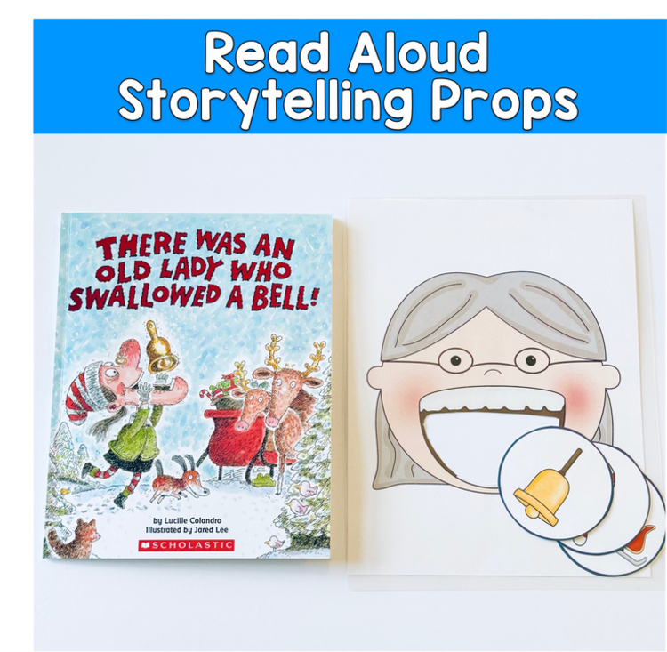 There Was an Old Lady Who Swallowed a Bell Christmas Storytelling Props