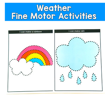 Weather Push Pin Activities | Fine Motor Pin Poke Centers | PreK, ECSE, SPED, OT