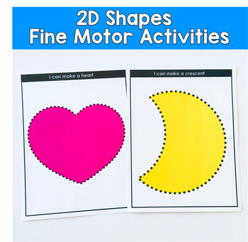 2D Shapes Push Pin Activities | Fine Motor Pin Poke Centers | Pre-K, ECSE, OT