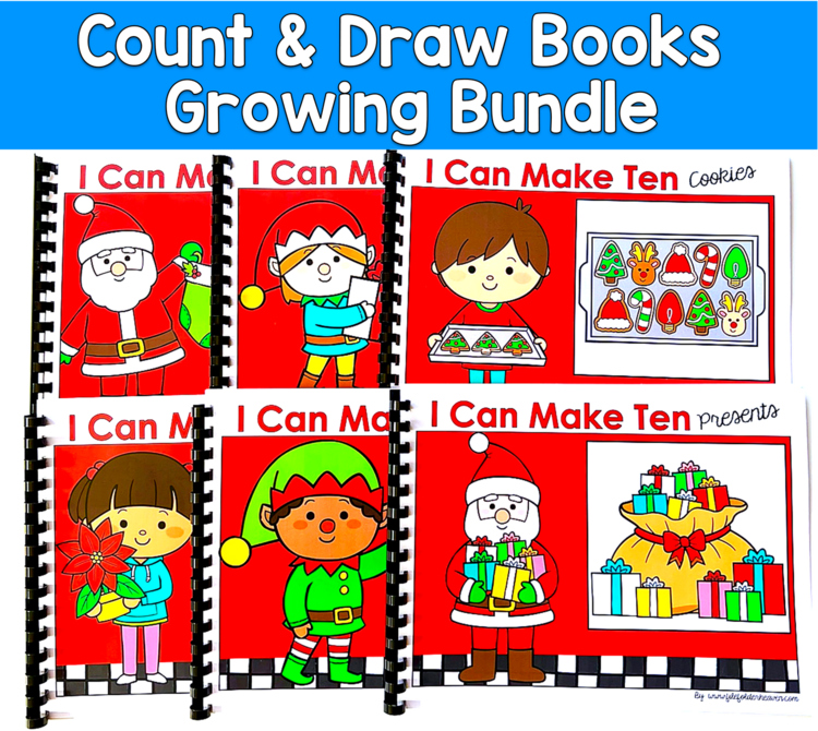 Count and Draw Books Growing Bundle | Making 10 Counting | SLP SPED Autism