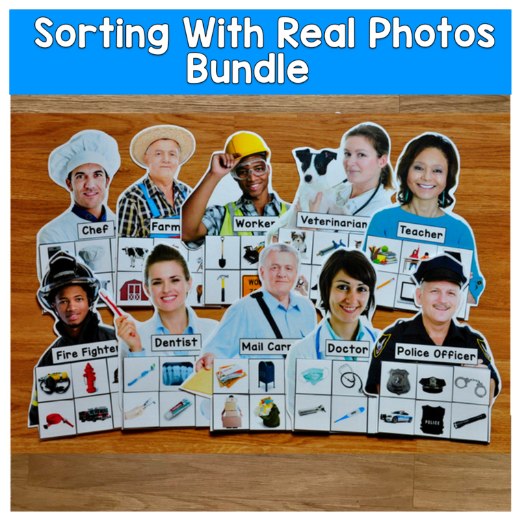 Sorting Mats With Real Photos Bundle | Special Education, Pre-K, ECSE, Speech