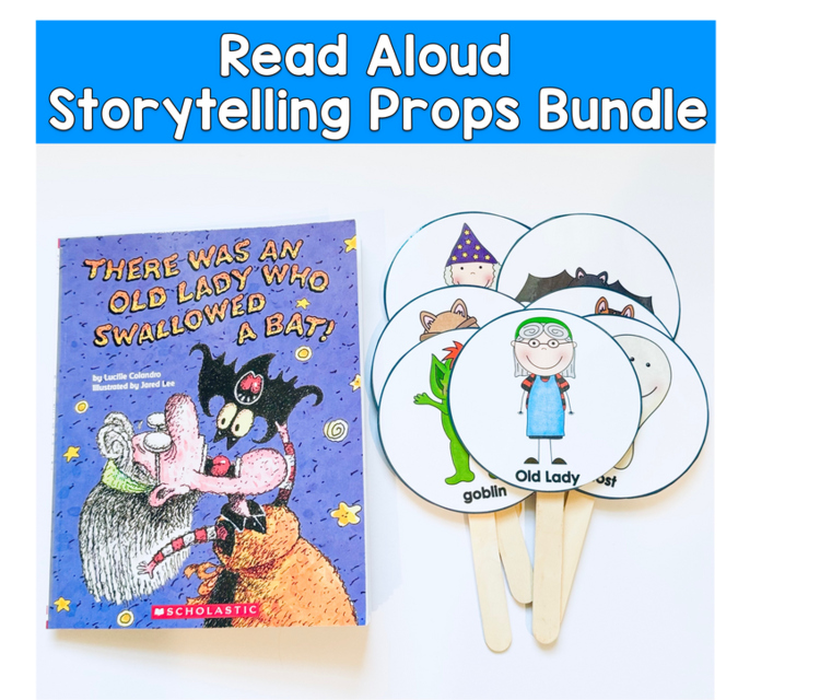 There Was an Old Lady Storytelling Props MEGA Bundle | Retelling Activities