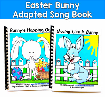 Easter Bunny Adapted Song and Movement Books | Vocabulary Gross Motor | SLP SPED