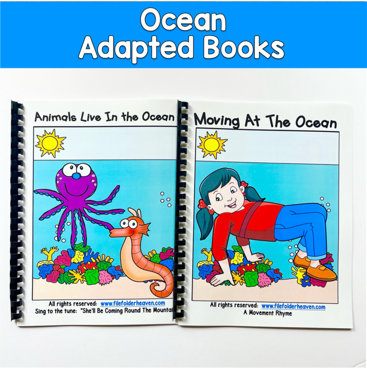 Ocean Adapted Book & Movement Activities | Animals Live in the Ocean