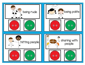 Social Skills Task Cards | Appropriate School Behavior