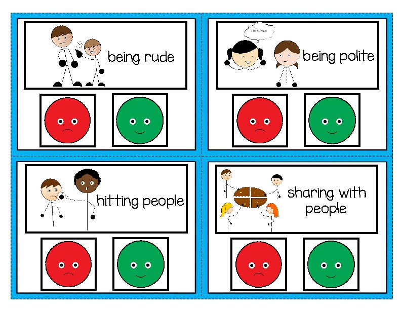Social Skills Task Cards | Appropriate School Behavior