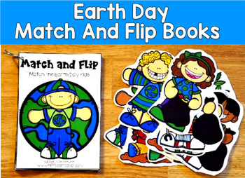 Earth Day Match and Flip Books | Color Number Picture Matching | SLP SPED Autis
