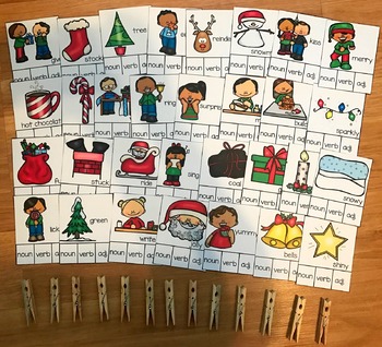 Christmas Parts of Speech Task Cards