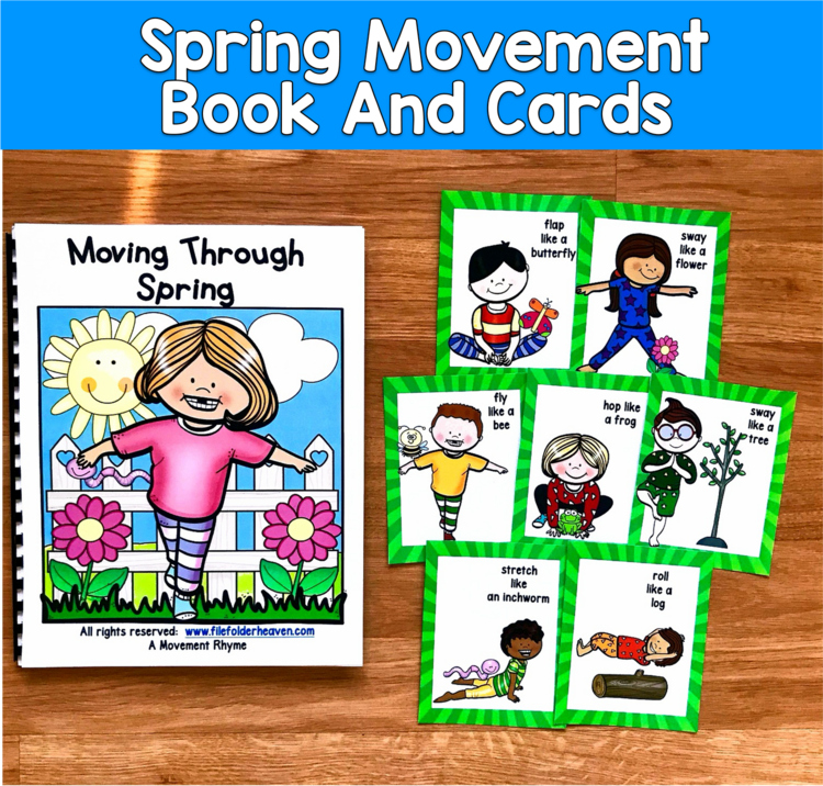 Spring Movement Book & Cards | Brain Breaks Gross Motor | SPED Autism OT PreK