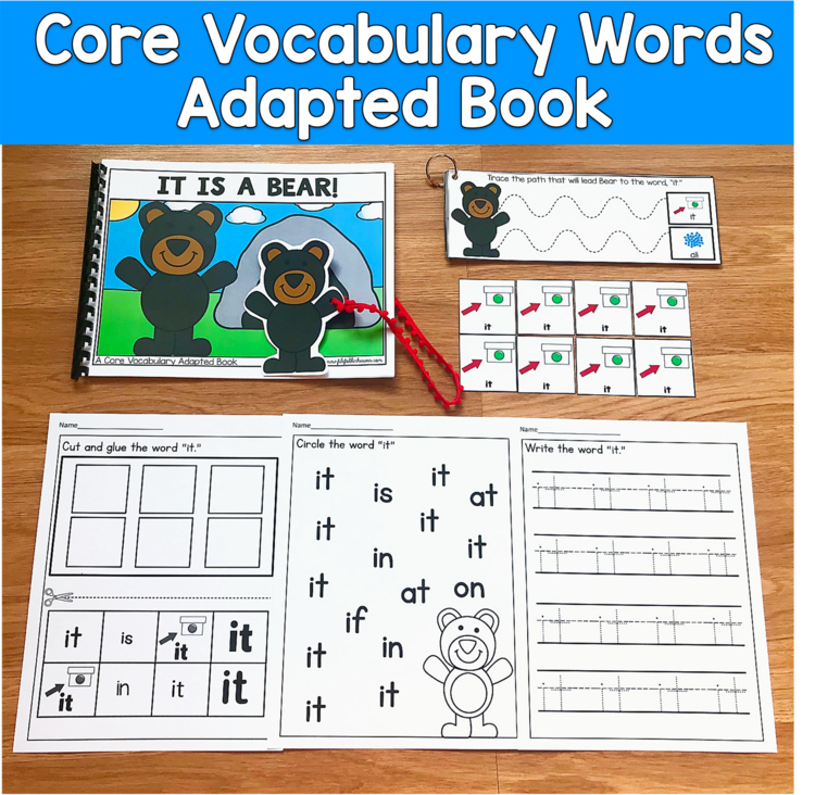 Core Vocabulary Adapted Book:  "It Is a Bear!" Core Word It