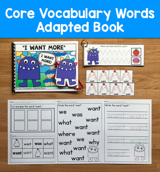 Core Vocabulary Adapted Book And Activities: "I Want More" Core Word More