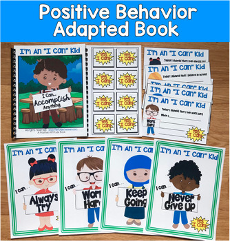 Positive Behavior Adapted Book & Visuals | Growth Mindset Social Skills