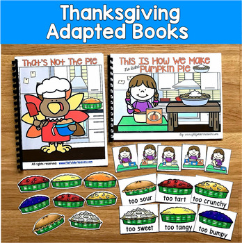 Thanksgiving Adapted Books Set of 2 | WH Questions Sequencing | SLP SPED Autism
