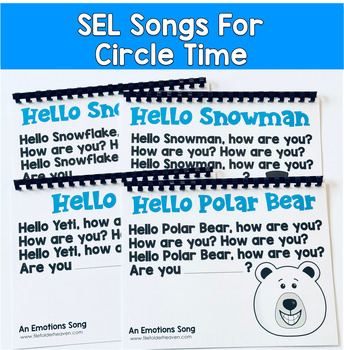 Winter SEL Circle Time Songs | “Hello” Feelings Songs Bundle
