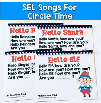 Christmas SEL Circle Time Songs | “Hello” Feelings Songs Bundle